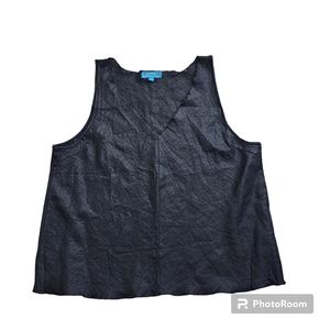 Cotton Connection Linen Top Size XL Black